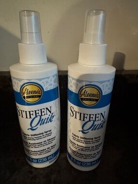 Aleene's Stiffen Quik Fabric Stiffening Spray - White/Blue Bottle - 2 bottles